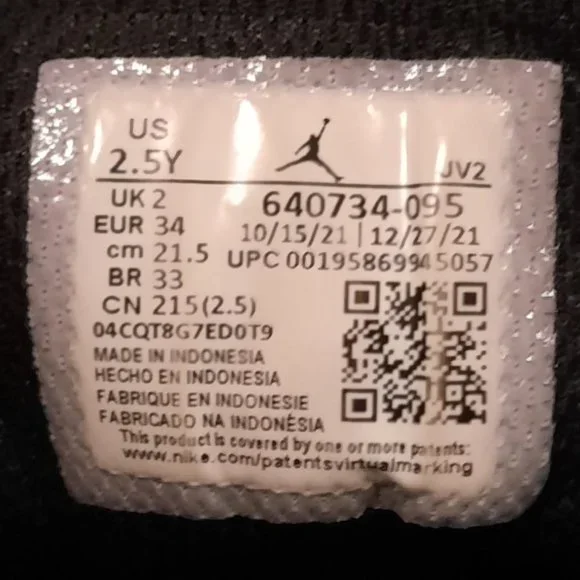 Air Jordan 1 Mid Kid's PS Dark Iris Black Purple White 640734-095 Size 2.5Y - Picture 6 of 8